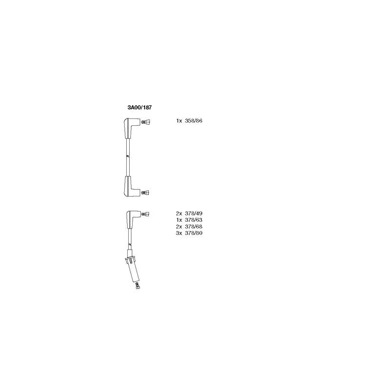 Kit de câbles d'allumage BREMI 3A00/187