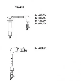 Kit de câbles d'allumage BREMI 600/242