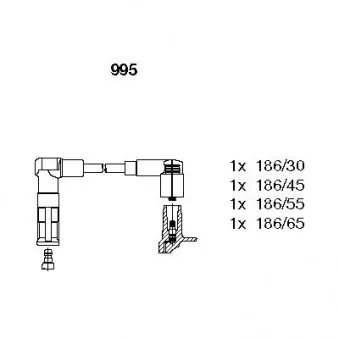 Kit de câbles d'allumage BREMI 995