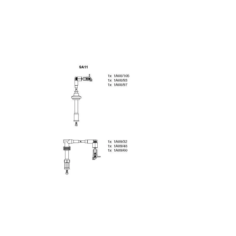Kit de câbles d'allumage BREMI 9A11