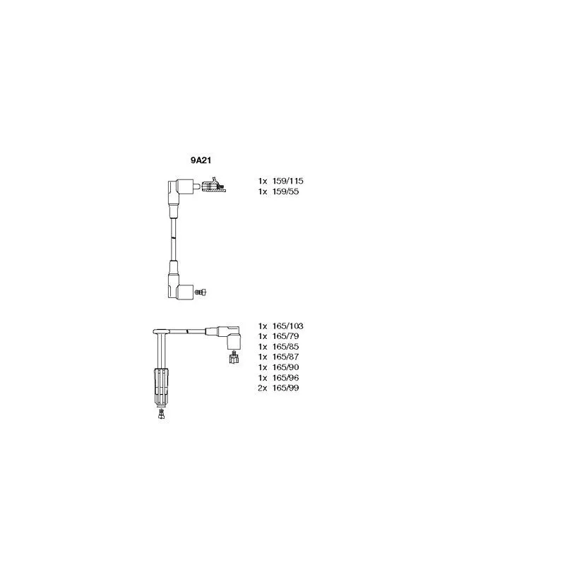 Kit de câbles d'allumage BREMI 9A21
