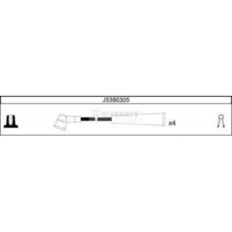 Kit de câbles d'allumage NIPPARTS J5380305