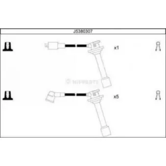 Kit de câbles d'allumage NIPPARTS J5380307