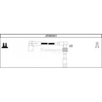Kit de câbles d'allumage NIPPARTS J5380401
