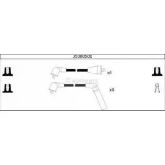 Kit de câbles d'allumage NIPPARTS J5380500