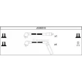Kit de câbles d'allumage NIPPARTS J5380510