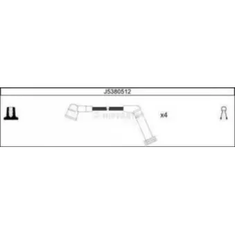 Kit de câbles d'allumage NIPPARTS J5380512