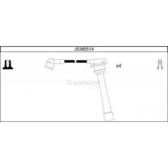 Kit de câbles d'allumage NIPPARTS J5380514