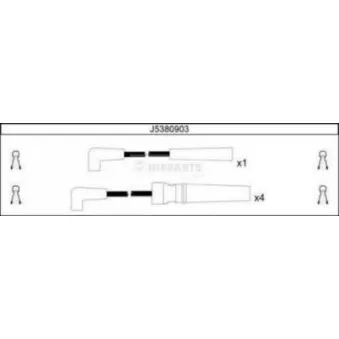 Kit de câbles d'allumage NIPPARTS J5380903
