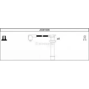 Kit de câbles d'allumage NIPPARTS J5381006