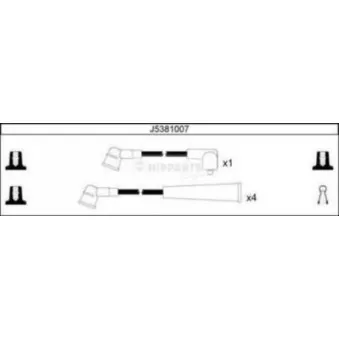 Kit de câbles d'allumage NIPPARTS J5381007