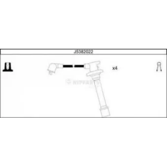 Kit de câbles d'allumage NIPPARTS J5382022