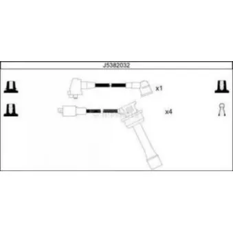 Kit de câbles d'allumage NIPPARTS J5382032