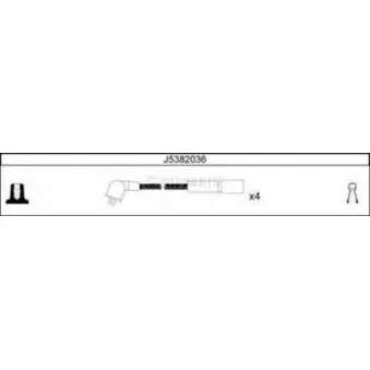 Kit de câbles d'allumage NIPPARTS J5382036