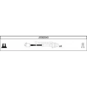 Kit de câbles d'allumage NIPPARTS J5382043