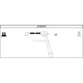 Kit de câbles d'allumage NIPPARTS J5382057