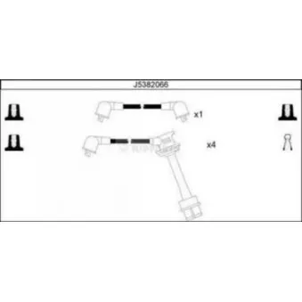 Kit de câbles d'allumage NIPPARTS J5382066