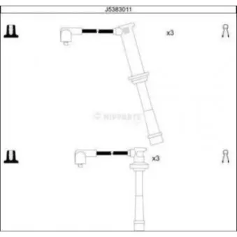 Kit de câbles d'allumage NIPPARTS J5383011