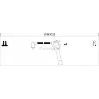 Kit de câbles d'allumage NIPPARTS J5383022