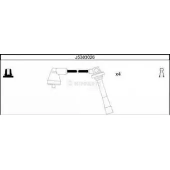 Kit de câbles d'allumage NIPPARTS J5383026
