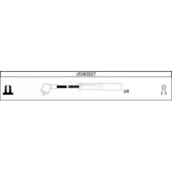 Kit de câbles d'allumage NIPPARTS J5383027