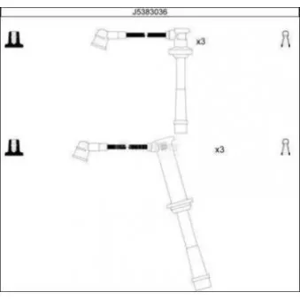 Kit de câbles d'allumage NIPPARTS J5383036
