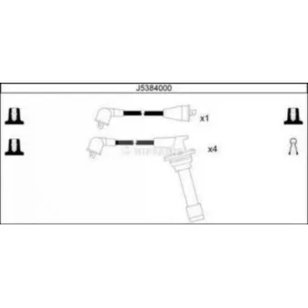 Kit de câbles d'allumage NIPPARTS J5384000