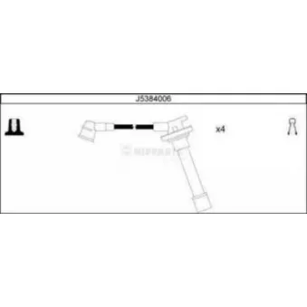 Kit de câbles d'allumage NIPPARTS J5384006