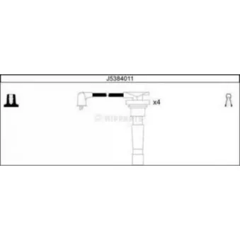 Kit de câbles d'allumage NIPPARTS J5384011