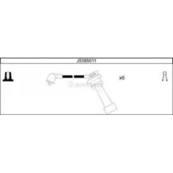 Kit de câbles d'allumage NIPPARTS J5385011
