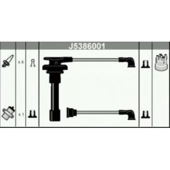 Kit de câbles d'allumage NIPPARTS J5386001