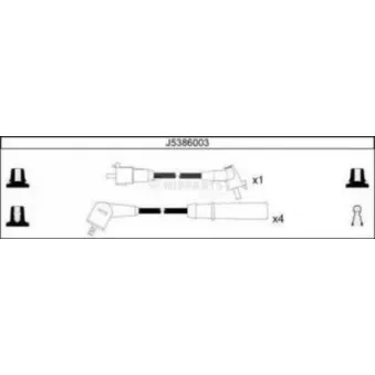 Kit de câbles d'allumage NIPPARTS J5386003