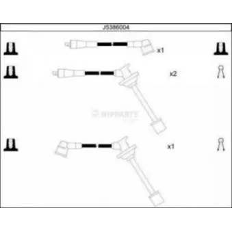 Kit de câbles d'allumage NIPPARTS J5386004