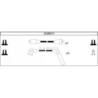 Kit de câbles d'allumage NIPPARTS J5386011