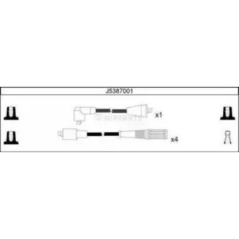 Kit de câbles d'allumage NIPPARTS J5387001