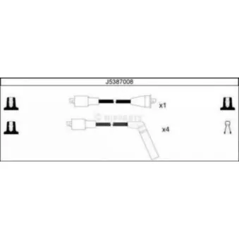 Kit de câbles d'allumage NIPPARTS J5387008