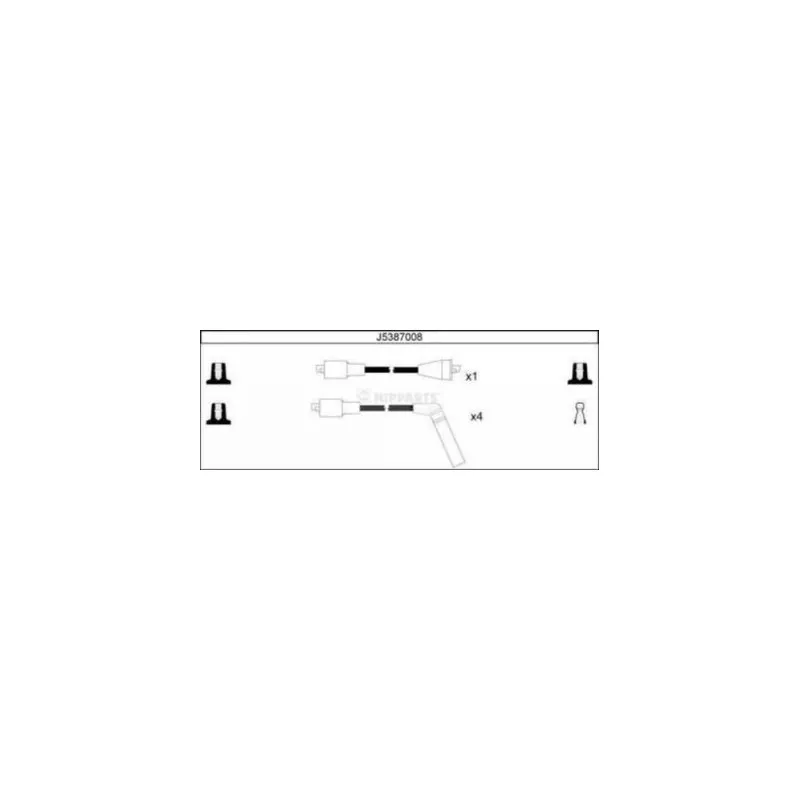 Kit de câbles d'allumage NIPPARTS J5387008