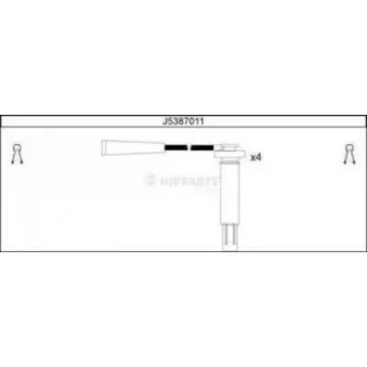 Kit de câbles d'allumage NIPPARTS J5387011