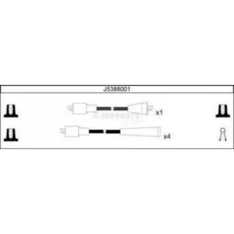 Kit de câbles d'allumage NIPPARTS J5388001