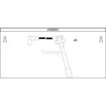 Kit de câbles d'allumage NIPPARTS J5389001
