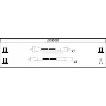 Kit de câbles d'allumage NIPPARTS J5390002