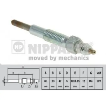 Bougie de préchauffage NIPPARTS J5710301