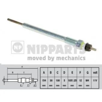 Bougie de préchauffage NIPPARTS J5710302