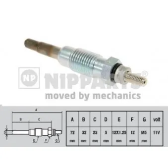 Bougie de préchauffage NIPPARTS J5710400