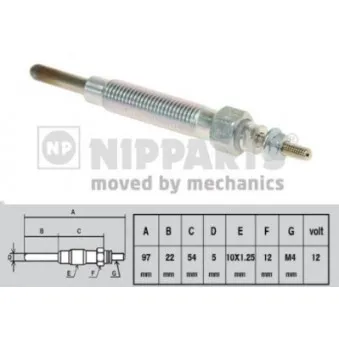 Bougie de préchauffage NIPPARTS J5710500
