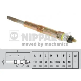 Bougie de préchauffage NIPPARTS J5710501