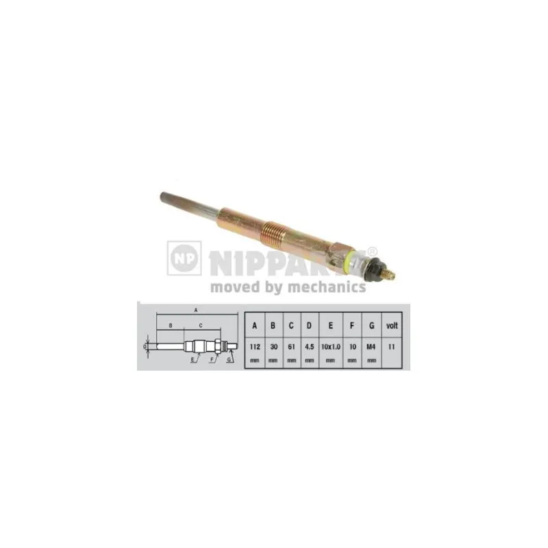 Bougie de préchauffage NIPPARTS J5710501
