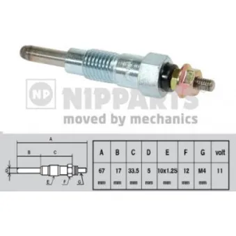 Bougie de préchauffage NIPPARTS J5711007
