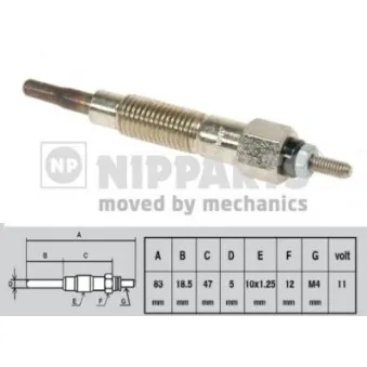 Bougie de préchauffage NIPPARTS J5711008
