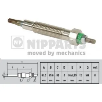 Bougie de préchauffage NIPPARTS J5711022